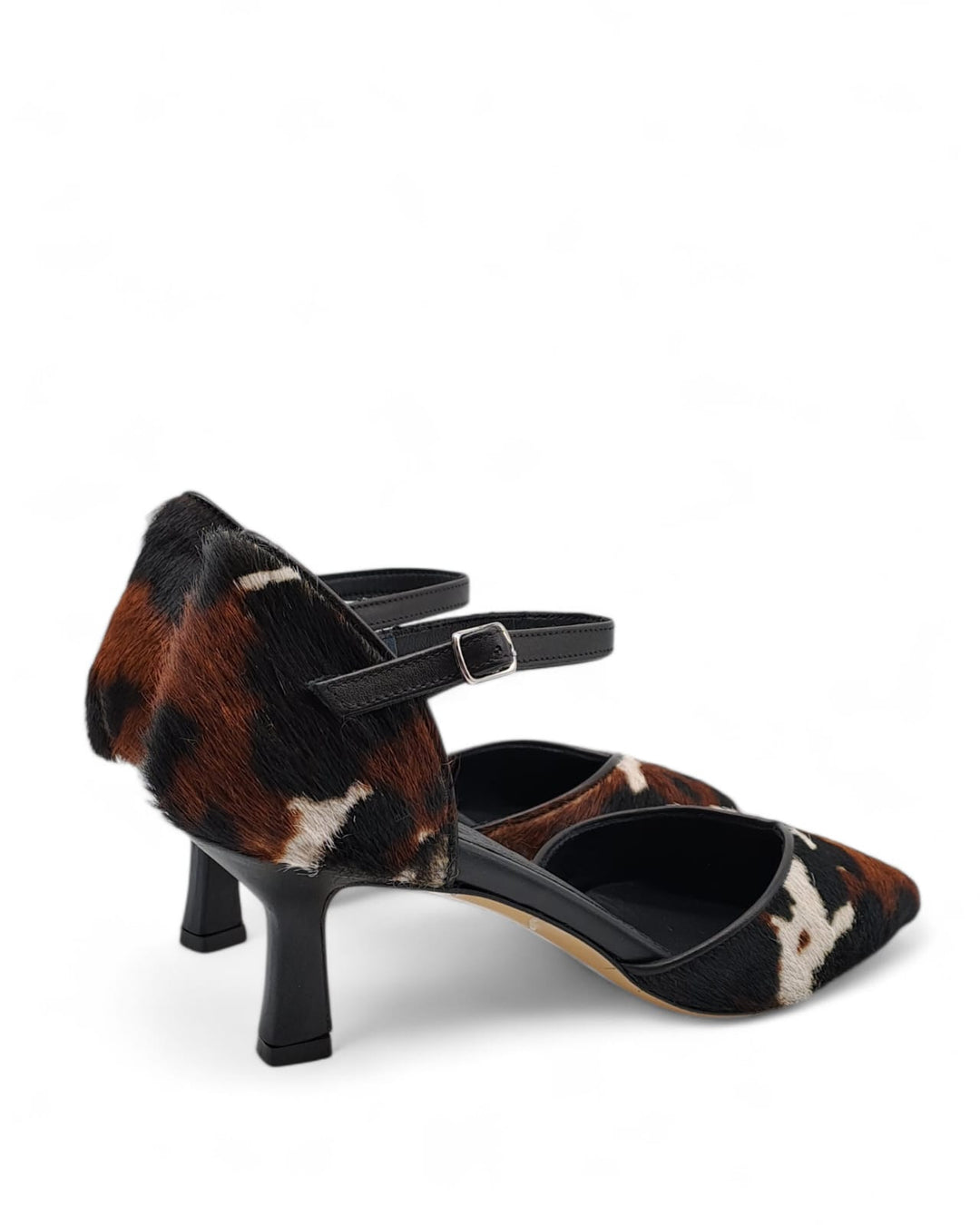 Slingback Valeria  Cavallino Mucca / Nero