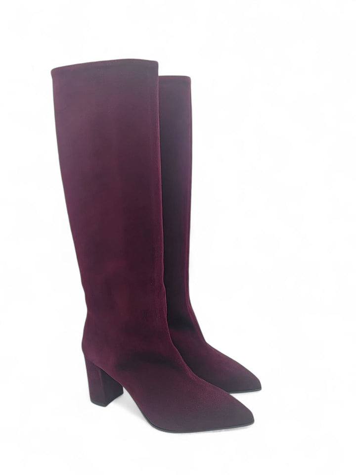 Stivali tubolare Nizza Camoscio Vino