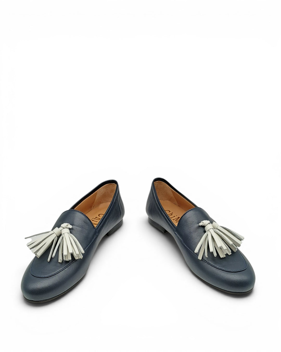 Mocassino Nappine Nappa Blu  / Milk
