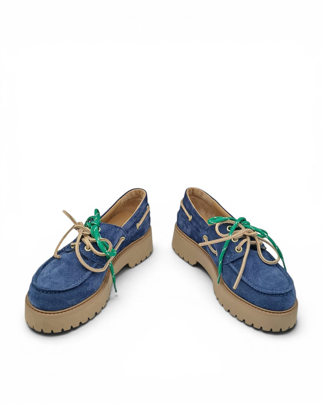 Mocassino Iris Roccia  Camoscio Bluette