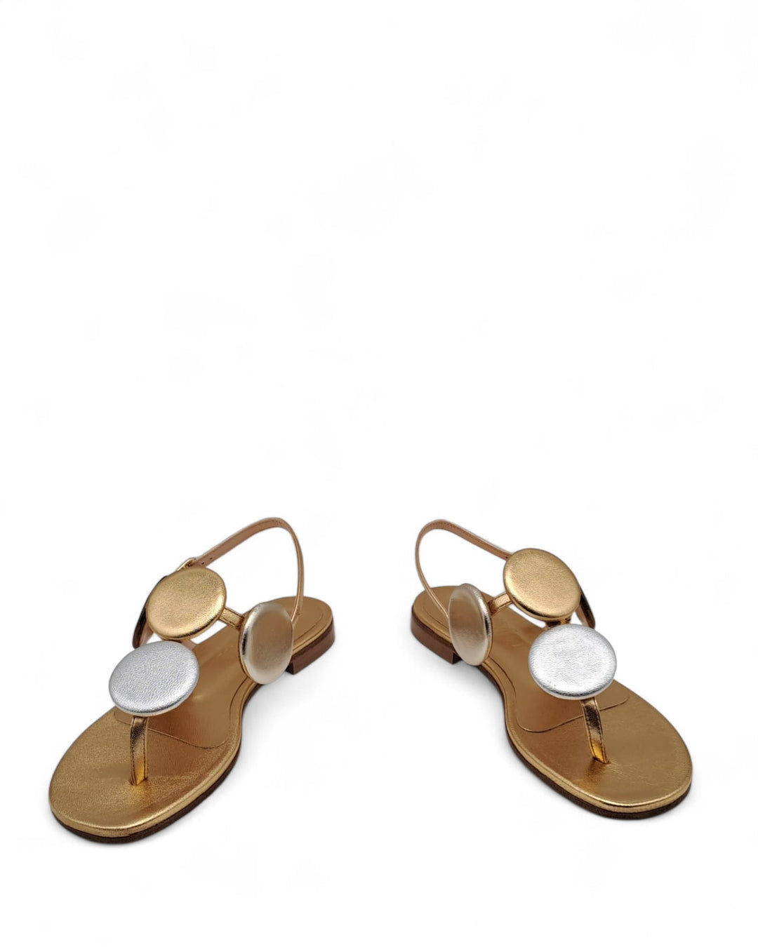 Silvia Platinum Laminate Sandal