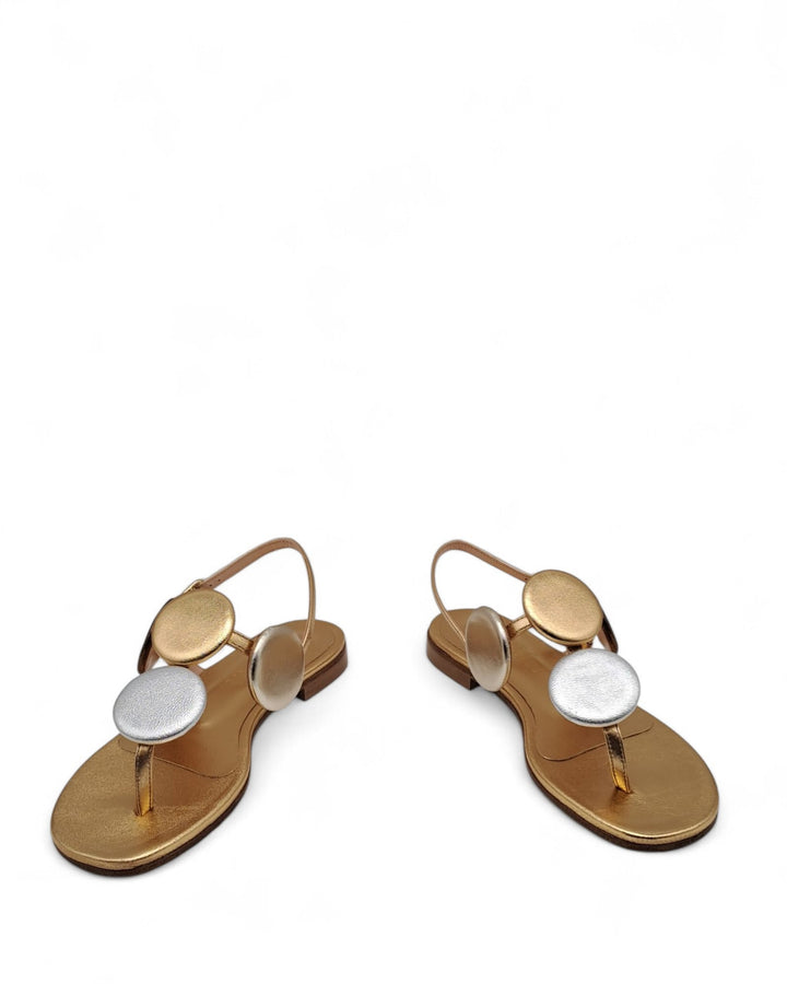 Silvia Platinum Laminate Sandal