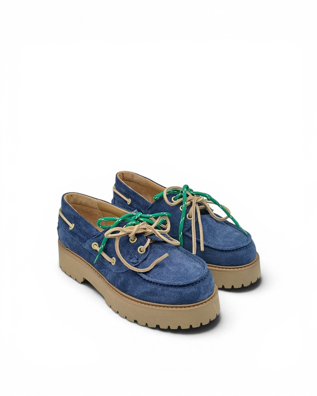 Mocassino Iris Roccia  Camoscio Bluette