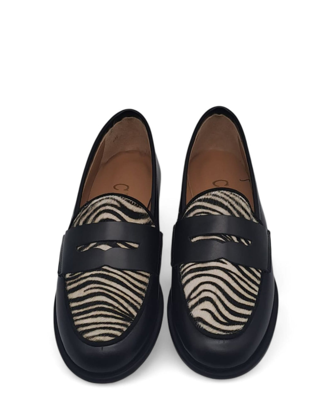 Mocassino Manal in Pelle Anticata / Cavallino Zebrino