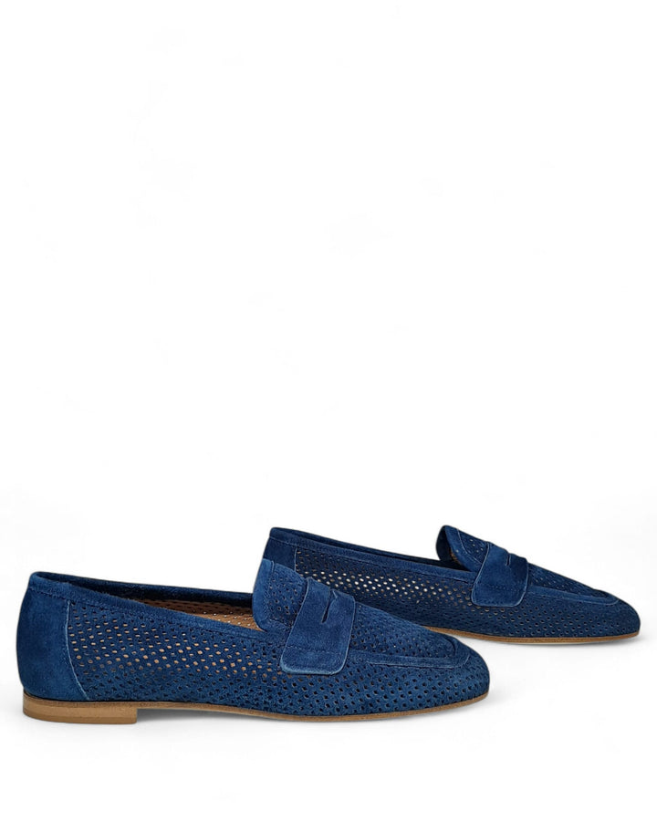 Mocassino Cira Camoscio  Blu Indaco