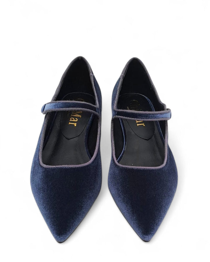 Mary Jane Madrid Velluto Indaco