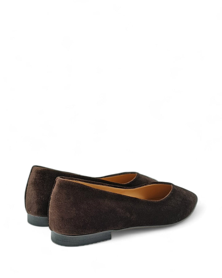 Ballerina V velluto Testa di Moro