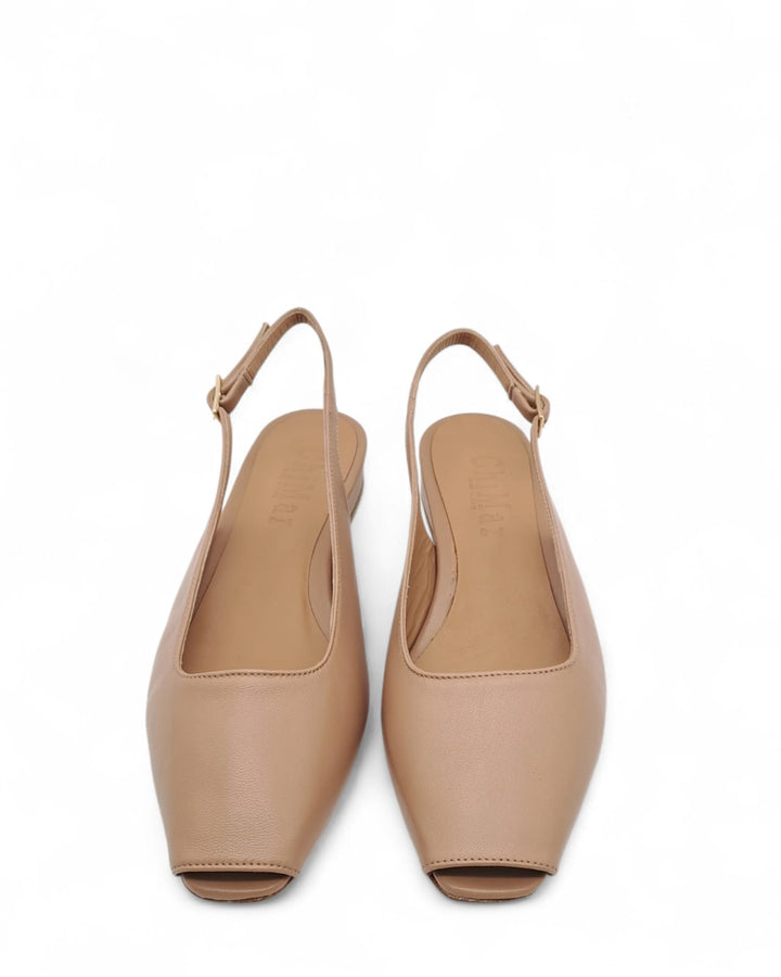 Slingback  Nency  Nappa Nude