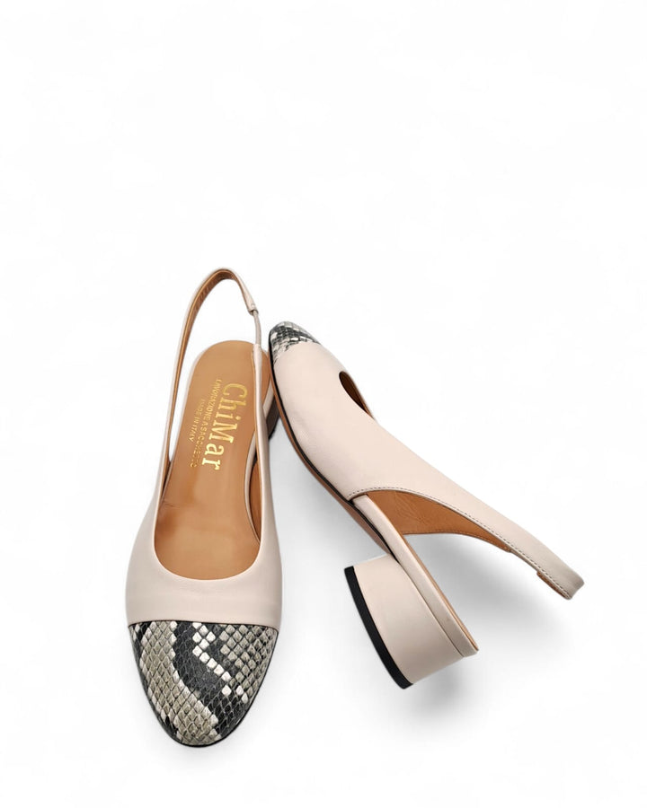 Slingback  Elvira Pitone Pure  / Nappa Milk