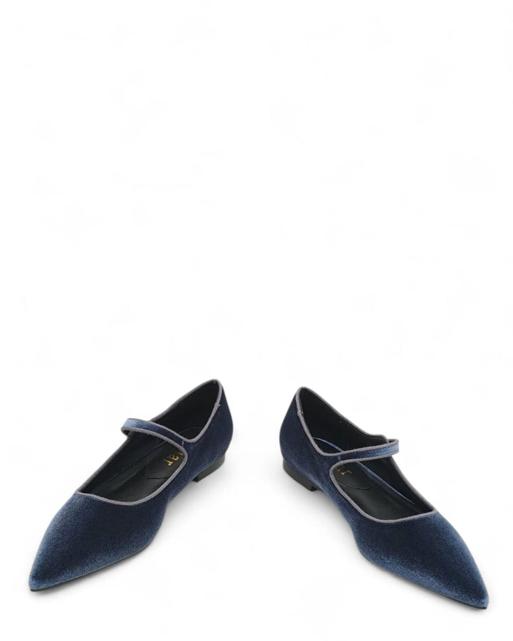 Mary Jane Madrid Velluto Indaco