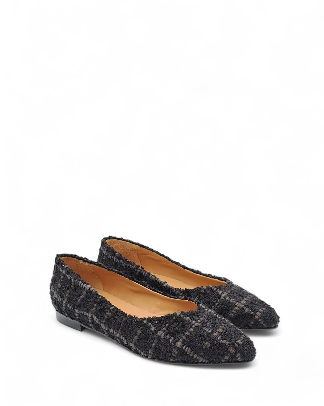 Ballerina V  Tessuto Boucle Nero