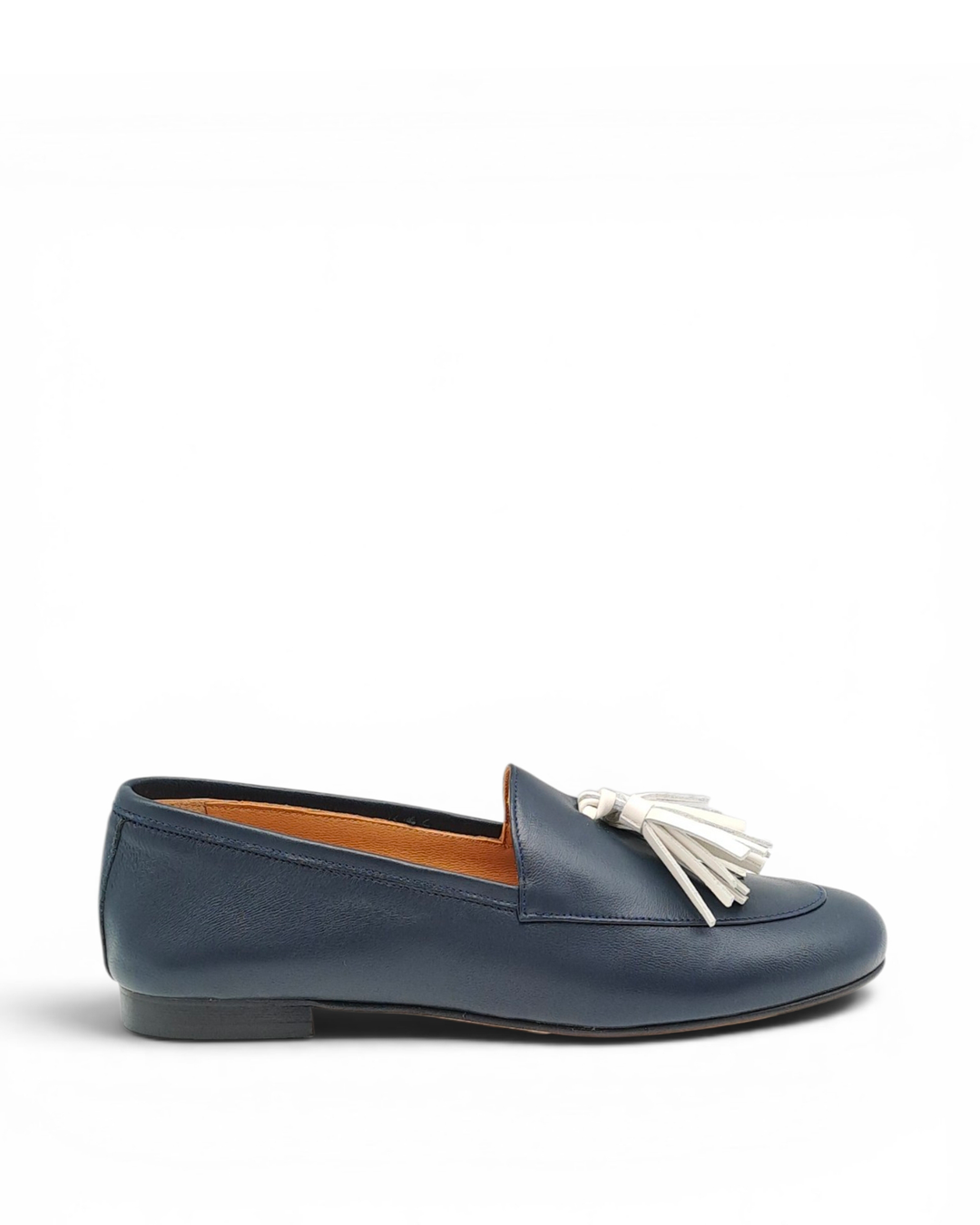 Mocassino Nappine Nappa Blu  / Milk