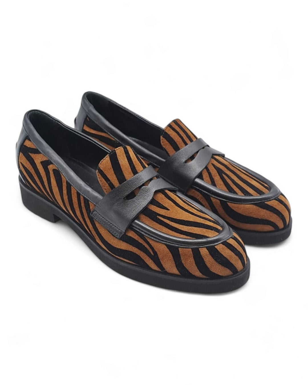 Mocassino Bendina Camoscio Zebra Tigre ChiMar
