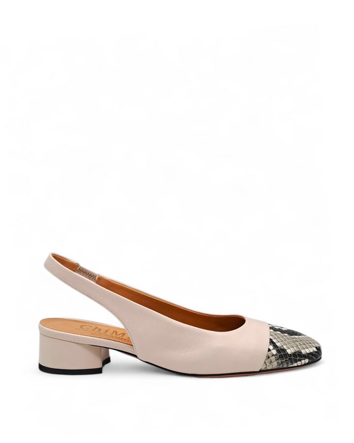 Slingback  Elvira Pitone Pure  / Nappa Milk