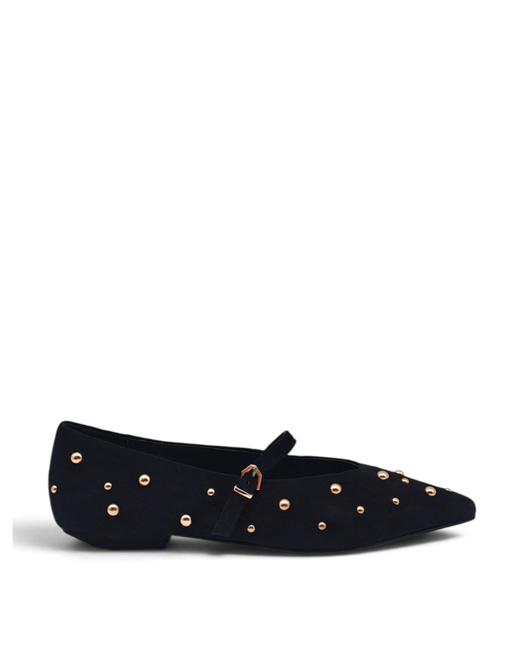 Mary Jane Silvia Black Rhinestone