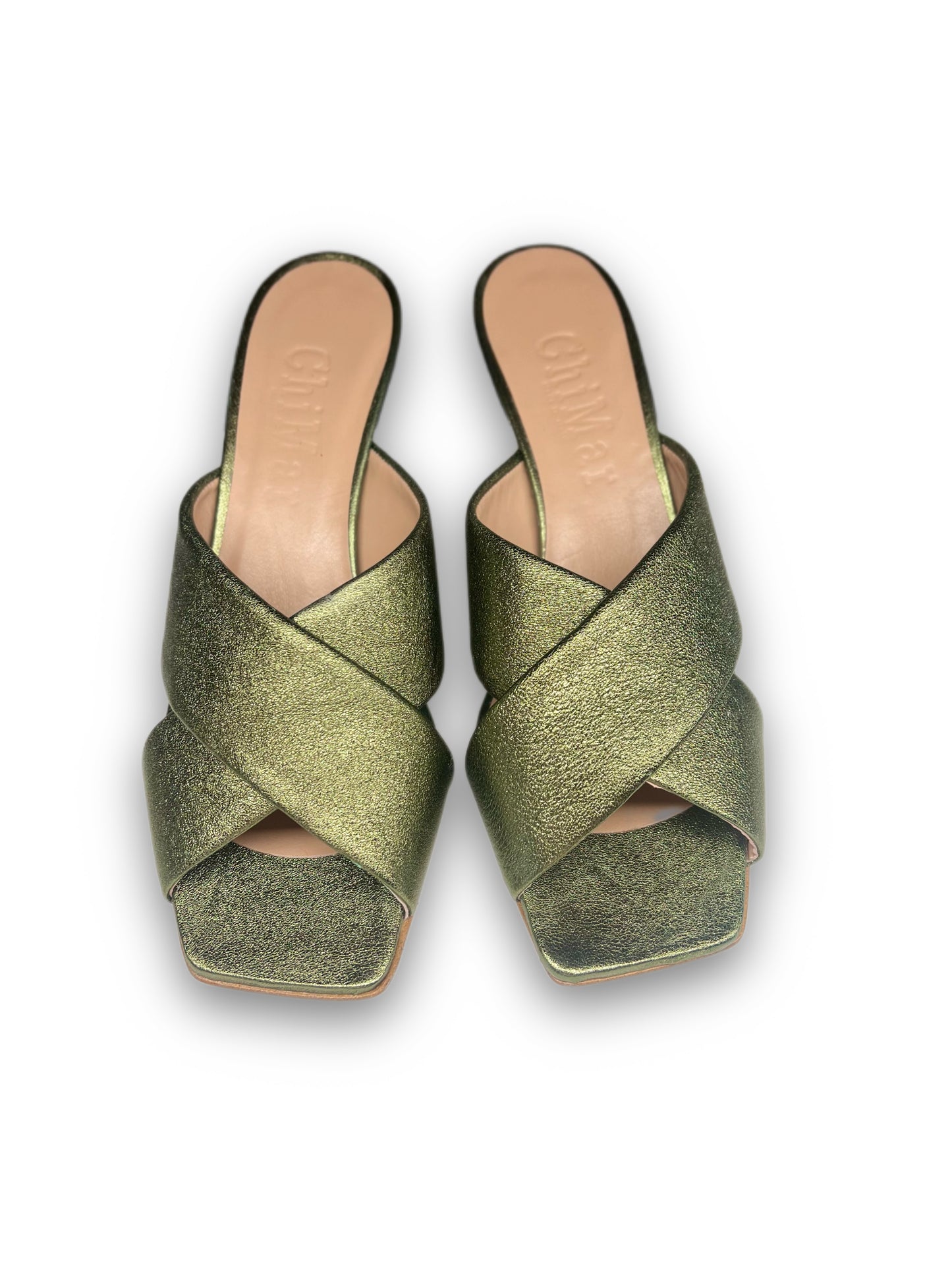 Sandalo incrocio Lam. Verde Acido T7,5